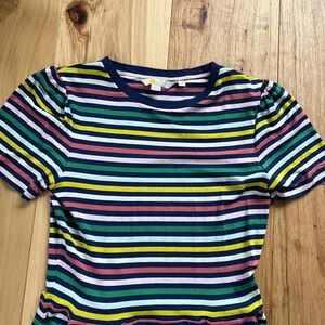 Boden Lucinda Jersey midi dress, size 6R, Rainbow Stripe